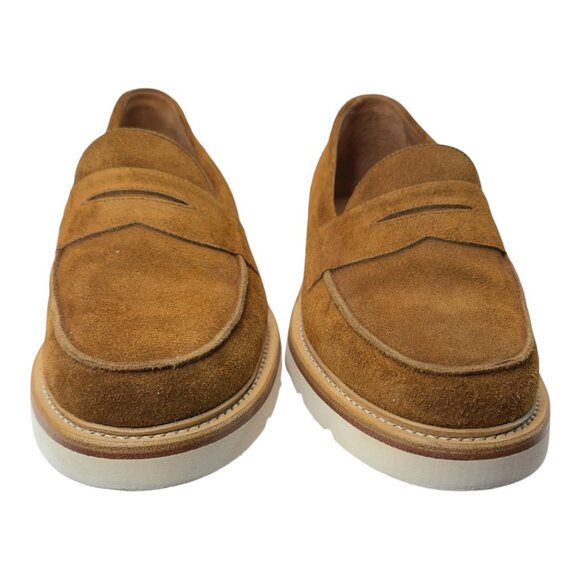 B&W Men’s Suede Penny Loafers Vibram Morflex Sole Size 11 Cognac Brown - Picture 8 of 14